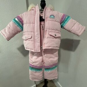 Skechers Pink Puffer Jacket & Pants Set